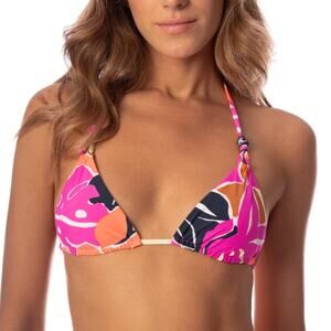 Maaji Jungle Reef Nyla Sliding Triangle Bikini Top Swim Reversible NWT Size S